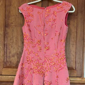 Talbot Runhof Silk/Metallic Cocktail Dress